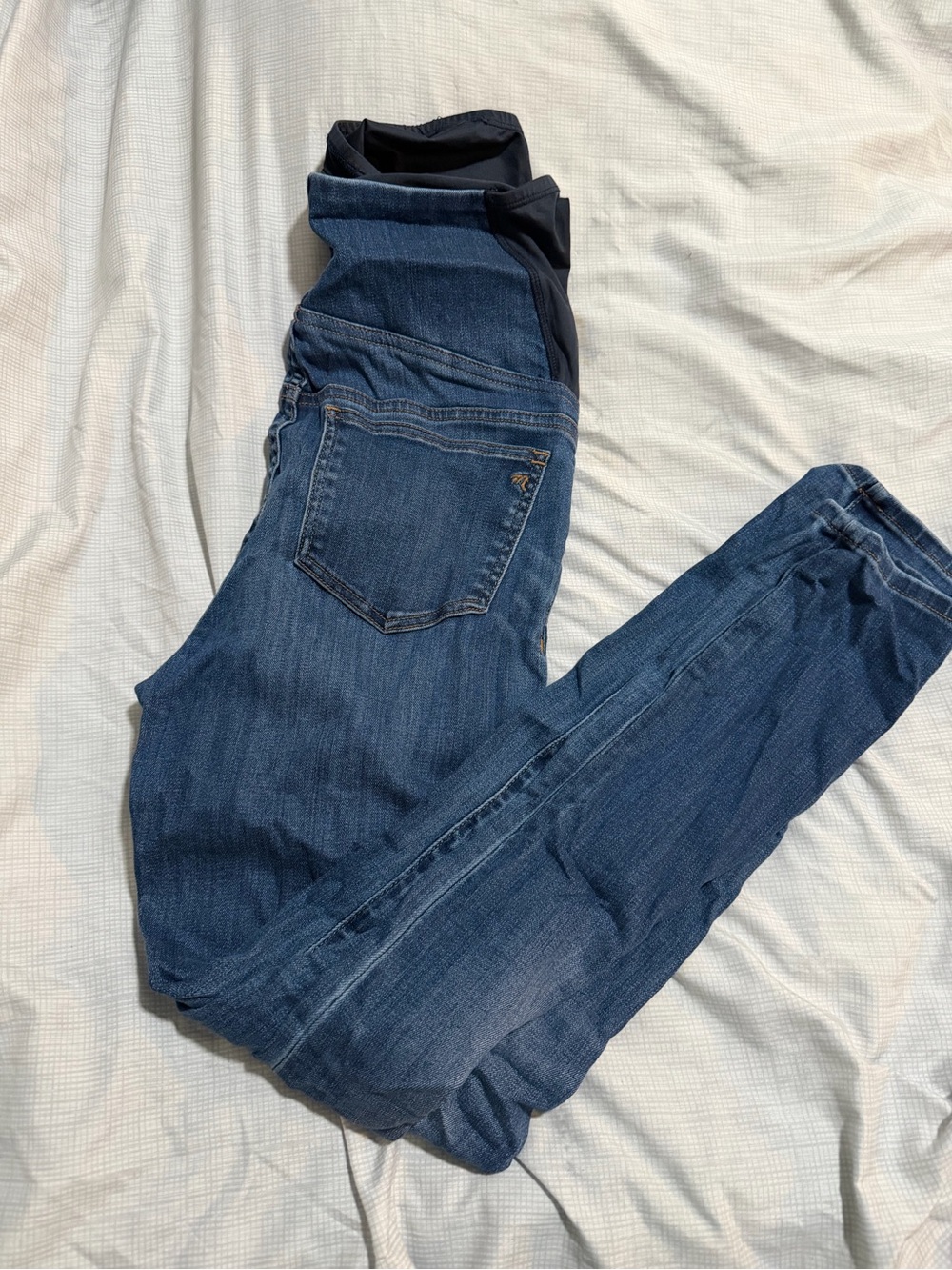 Madewell Maternity Dark Blue Women's Jeans with Stretch Waistband